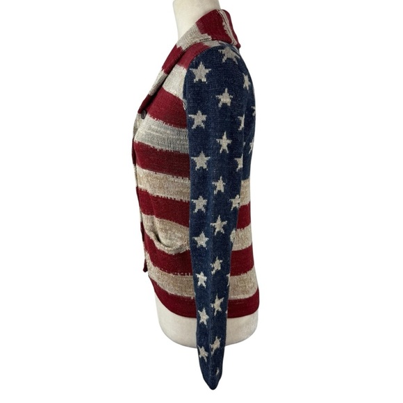 Denim & Supply Ralph Lauren American Flag Sweater Cardigan Size Medium Cotton - Picture 9 of 16